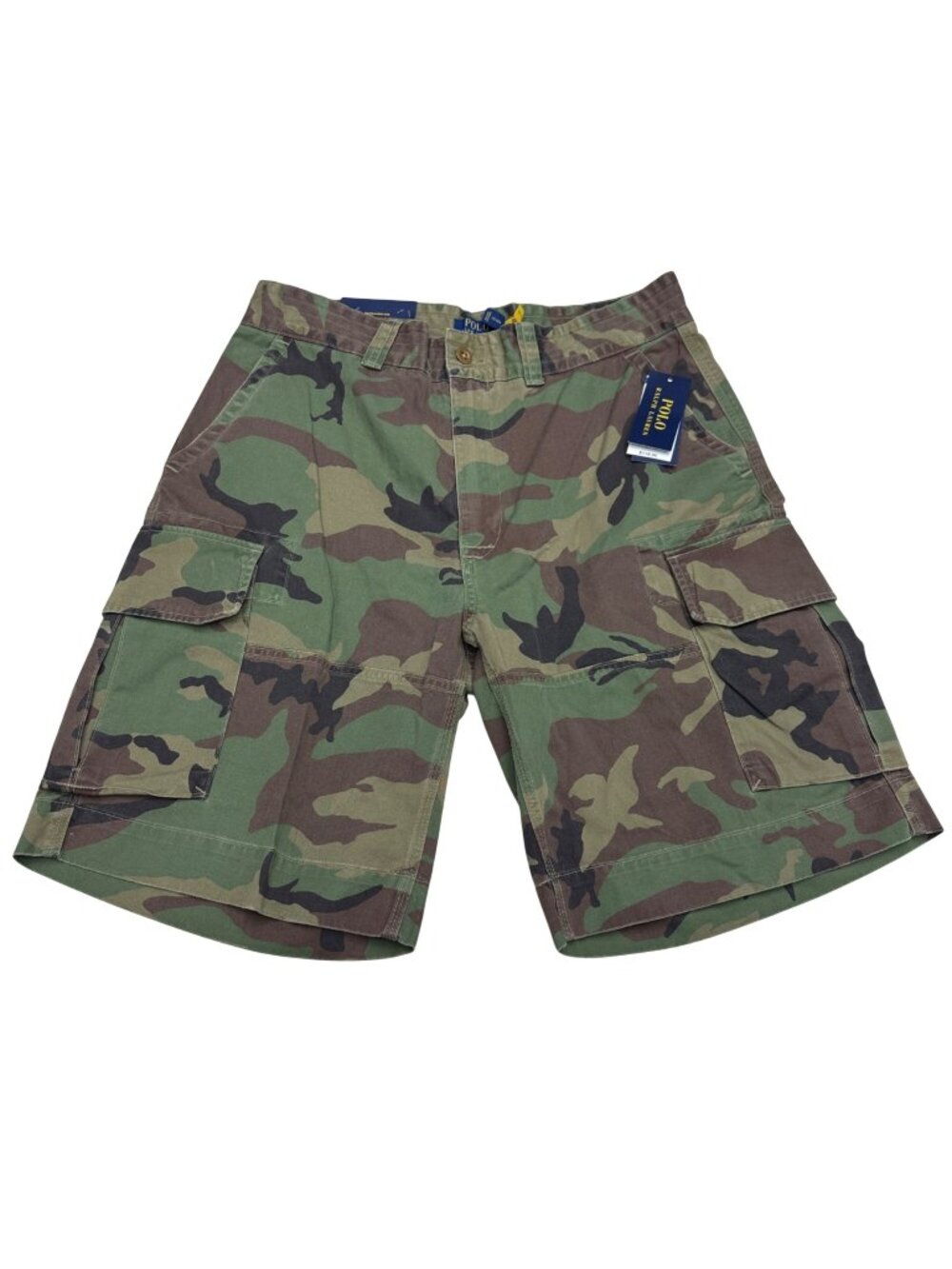 NWT Polo Ralph Lauren Men's Relaxed Fit Camo Cargo Shorts Cotton, Size 34
